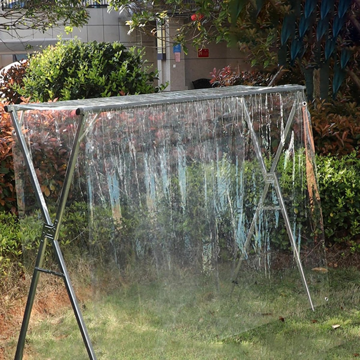 Droogrek Hoes Buiten - Wasrek Beschermhoes - Kleding Drogen - All-Weather Bescherming - 180x55x105cm - Transparant