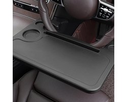 Stuurwiel Bureau - Autotafel Laptophouder - Eten en Werken - Dubbelzijdig Bruikbaar - 42.7 cm - Zwart
