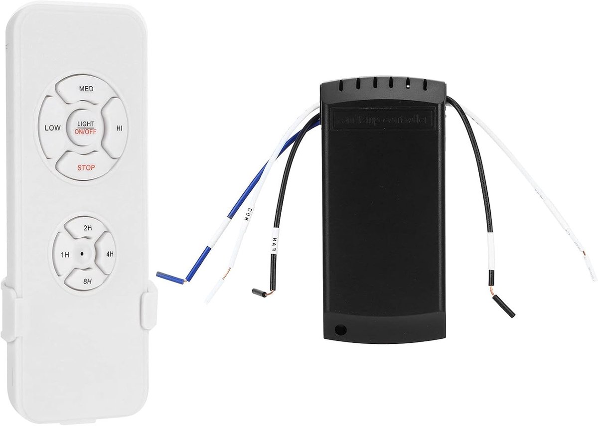 Plafondventilator afstandsbediening 220V - 3 snelheden met timer - draadloze regeling voor ventilatorlamp - ShopVlot