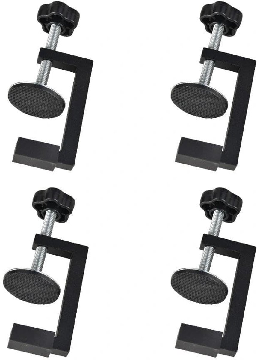 C-klemset 8-54 mm - roestvrij staal - antislip rubberen pad - ideaal voor houtbewerking - ShopVlot