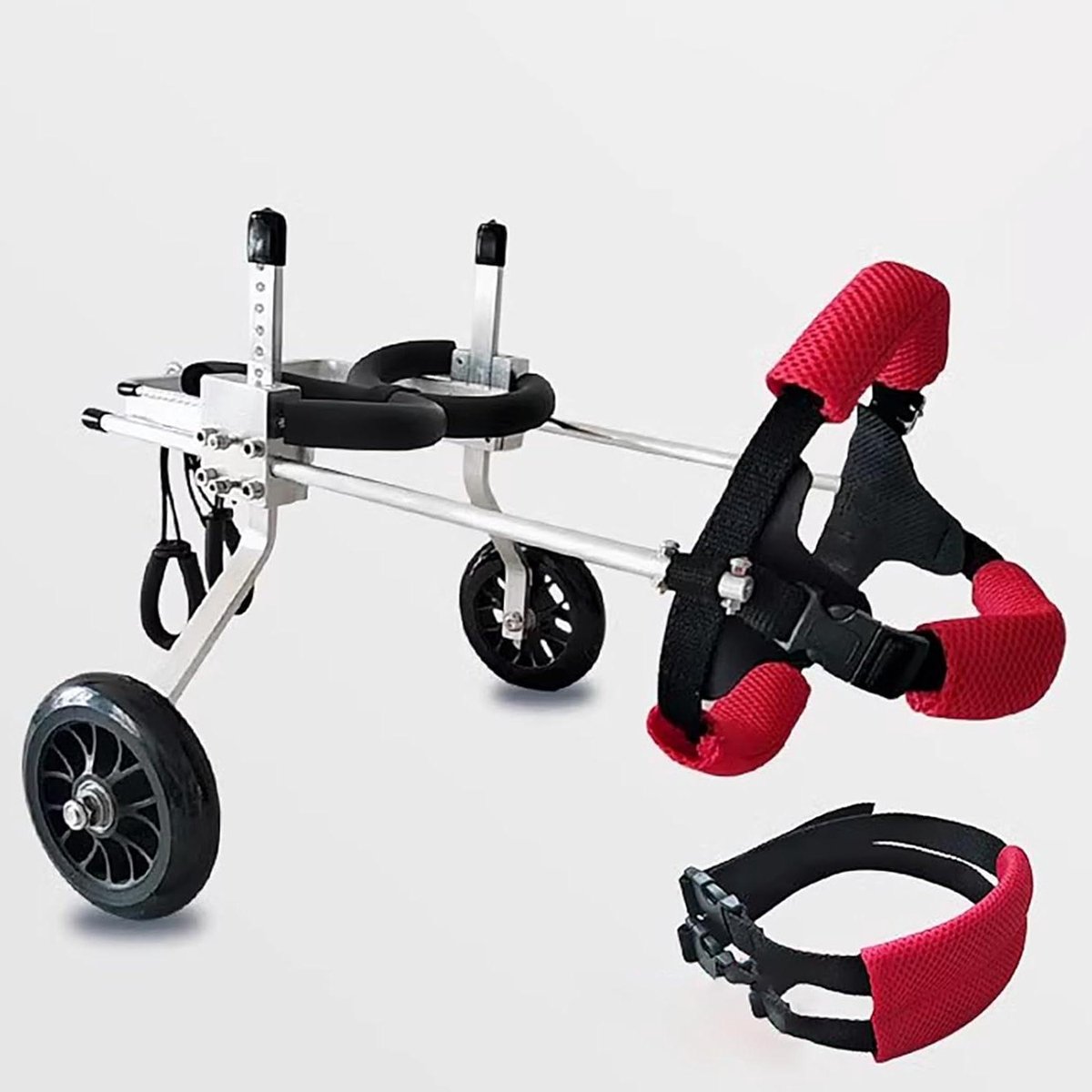 Hondenrolstoel - Hondenkar Huisdierwagen - Mobiliteit Herstellen - Verstelbaar Lichtgewicht - XS(Breed) - One Color