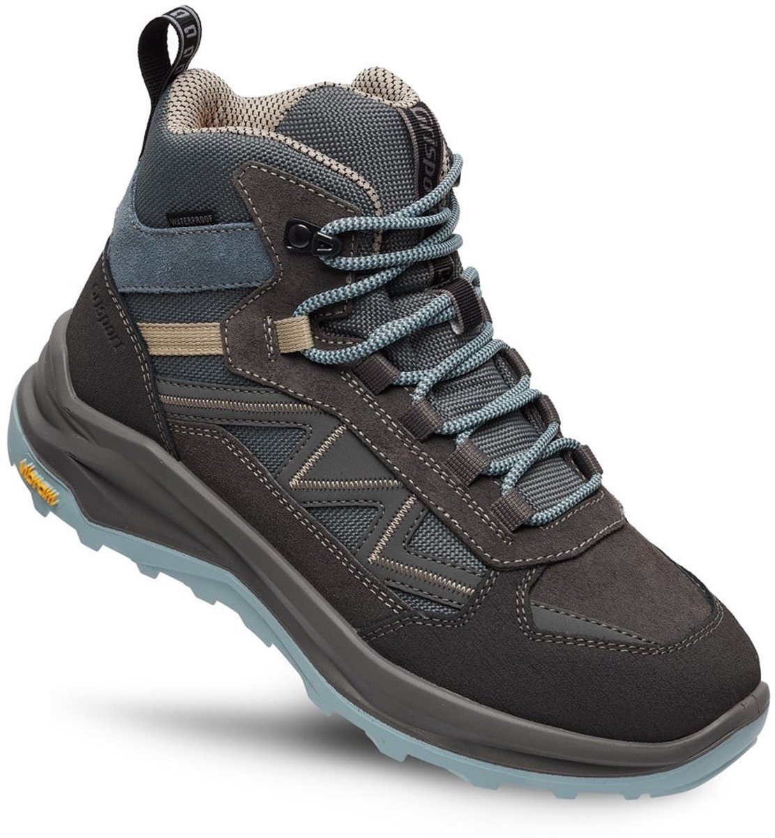 Grisport Swift Mid grijs blauw wandelschoenen uni (15613-174)