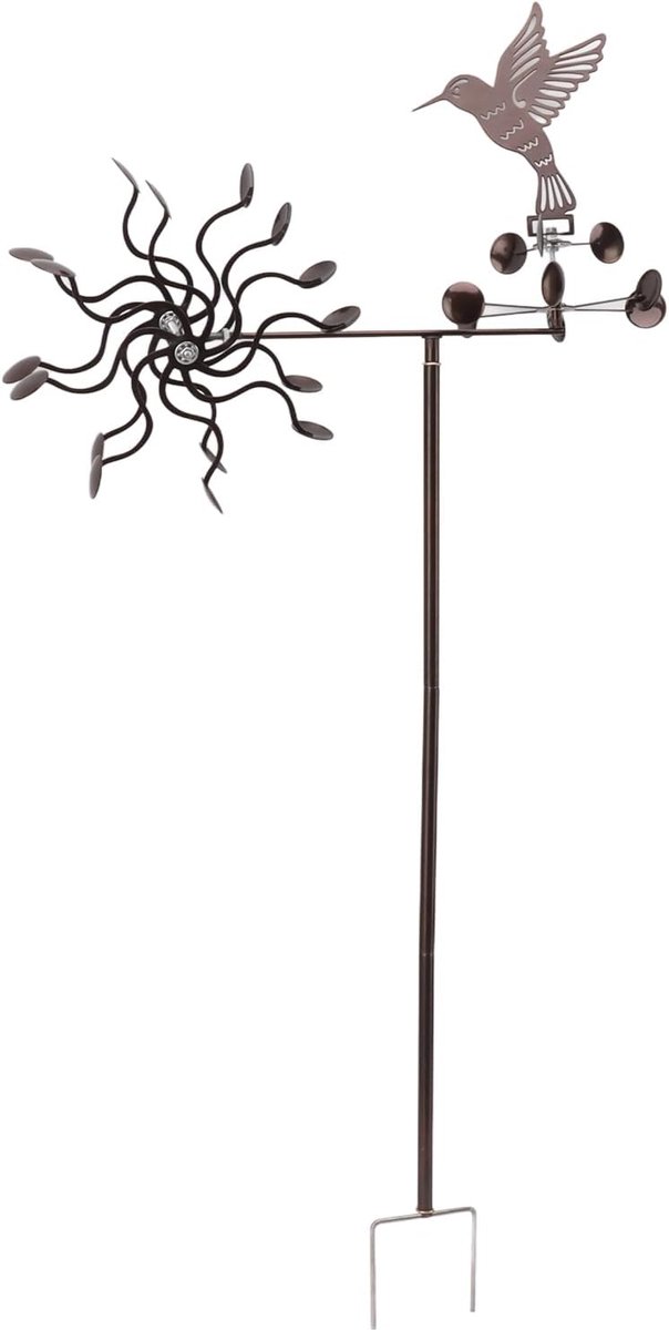 windmolen, windspinners ijzeren kolibrie metalen windmolen windsculptuur voor buiten gazon tuin patio tuin ornamenten