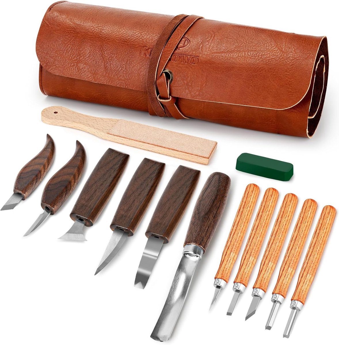 Trancheermes Set - 15 Stuks - Met PU Opbergtas