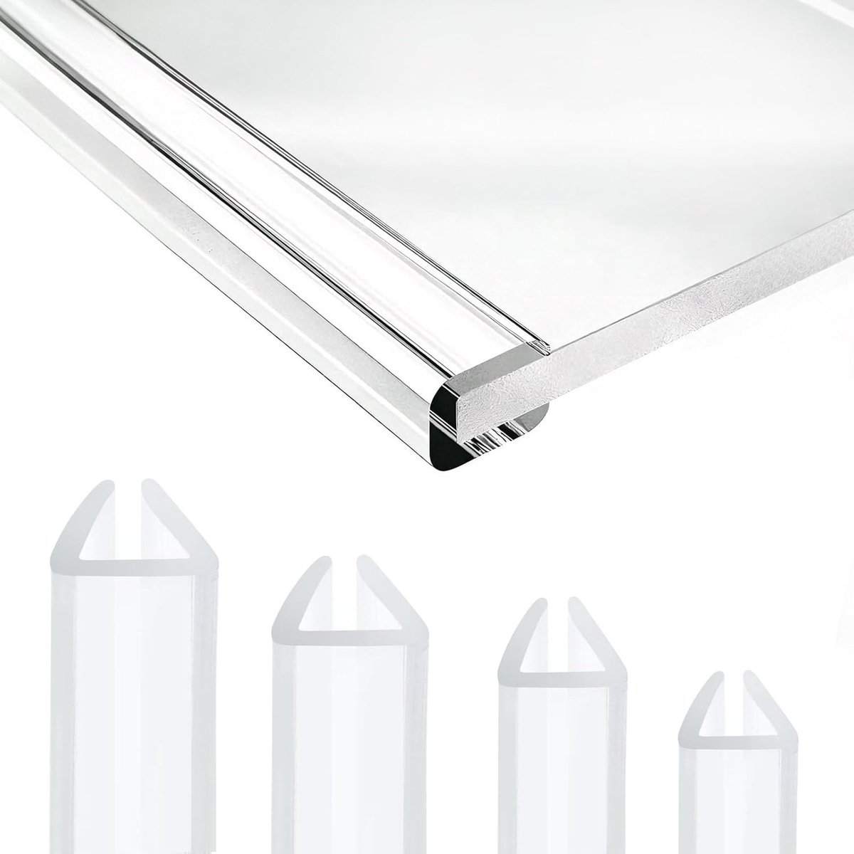 transparante randbeschermingstape - 5 m - Silicone - U-vorm - Plastic