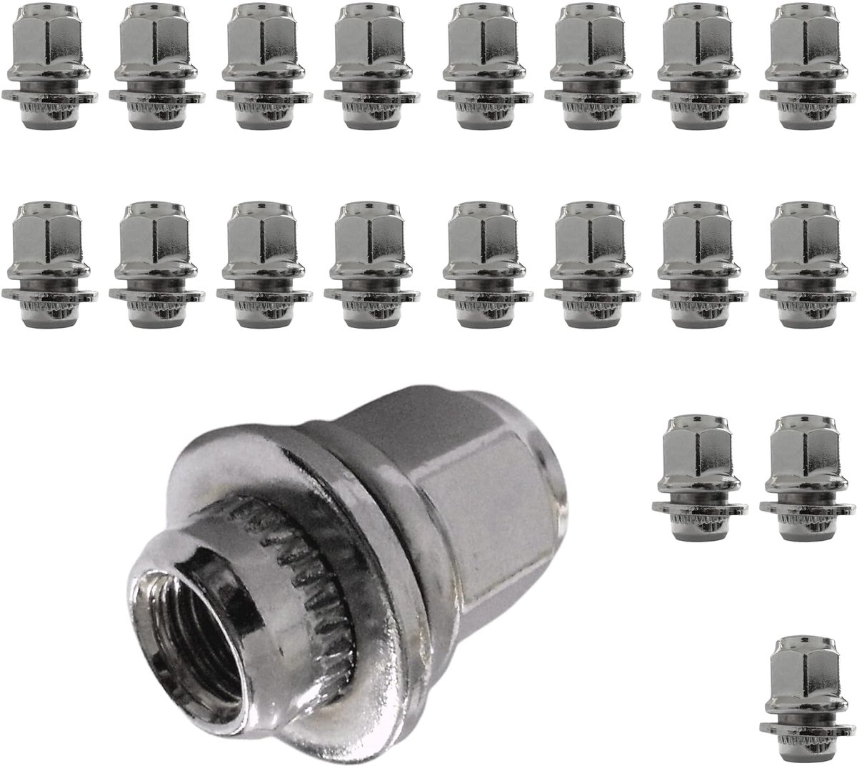 Moeren M12x1,5 Platte Ring Sw21 20er Set Aluminium