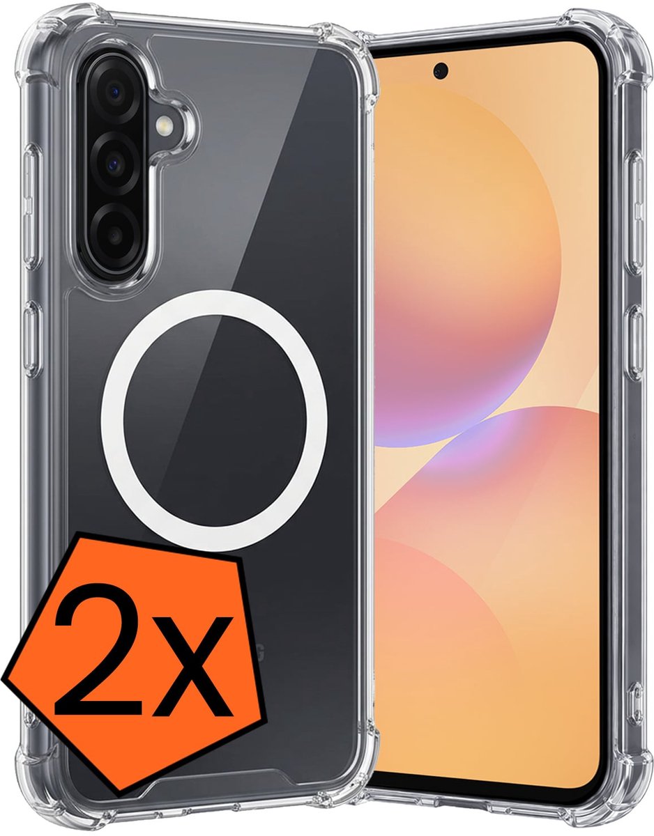 Hoes - 2 Stuks - Geschikt voor Samsung Galaxy A36 - Magsafe Compatible - Sterk & Shockproof - Back Cover - Shock Proof Case - Telefoon Hoes - Transparant