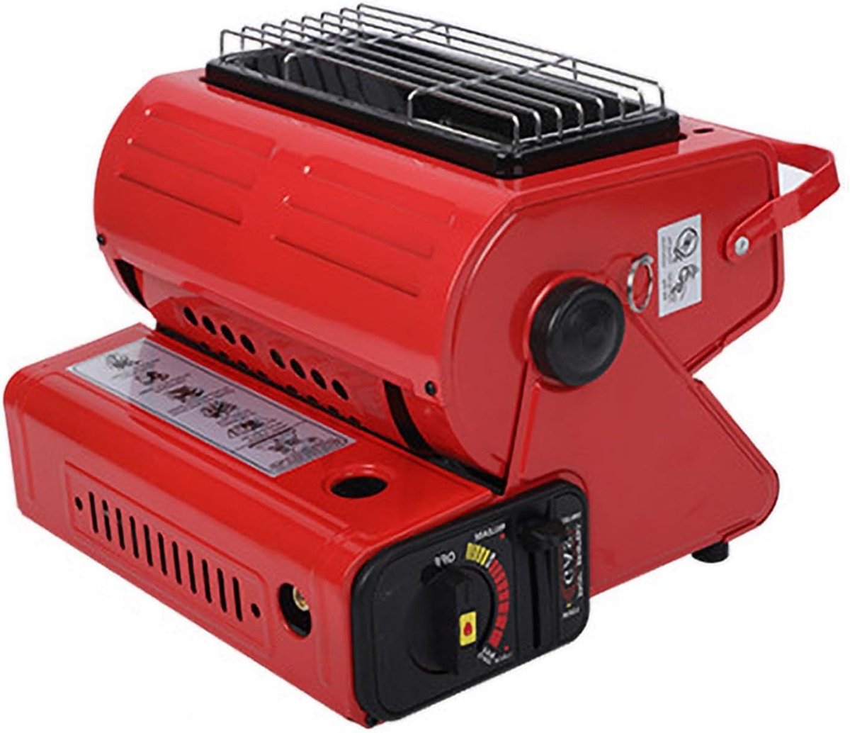 Elektrische Ruimteverwarmer - Terrasverwarmer Draagbaar - Buitenactiviteiten Warm Houden - Twee Verwarmingsmodi - 253 x 287 x 253 cm - Rood