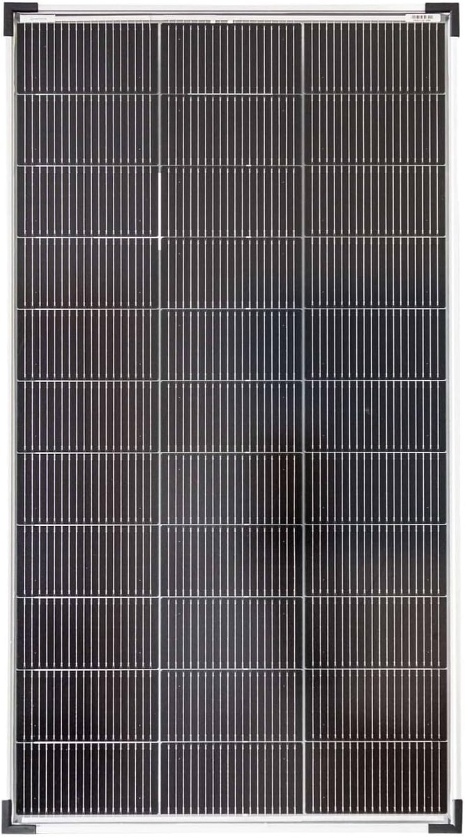 SnelShoppen - Solar panel 120 watt mono bifazial 18 V met 18 busbars - Hoog rendement zonnepaneel voor tuin, camping en duurzame energie