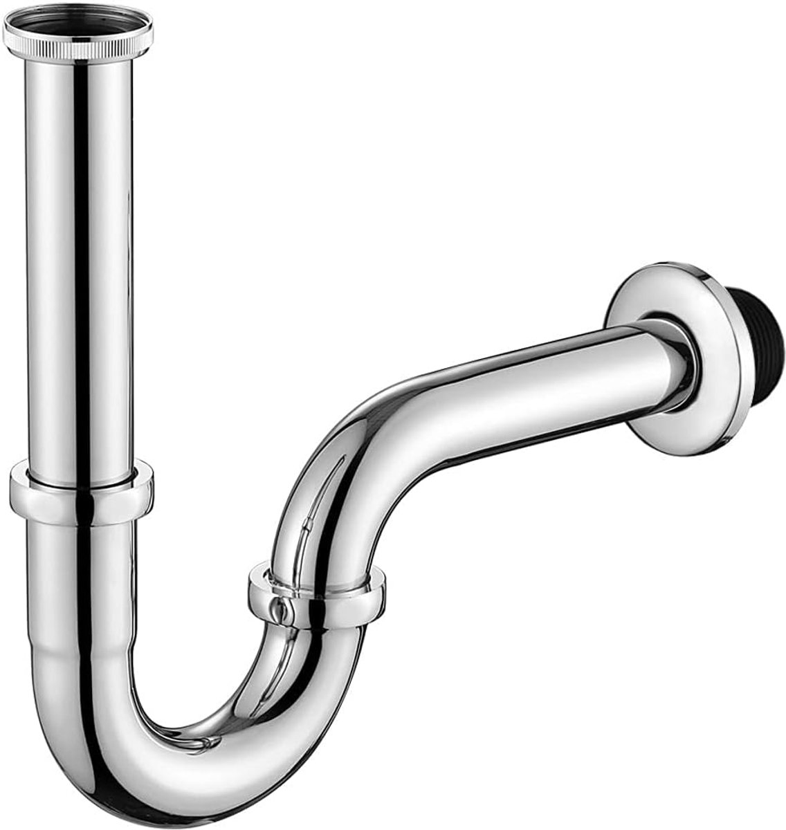 Universele Wastafelsifon, 1-1/4"x32mm Buissifon | Geurbestendig Roestvrij Staal Verchroomde Wastafelsifon | Verstelbare Hoogte