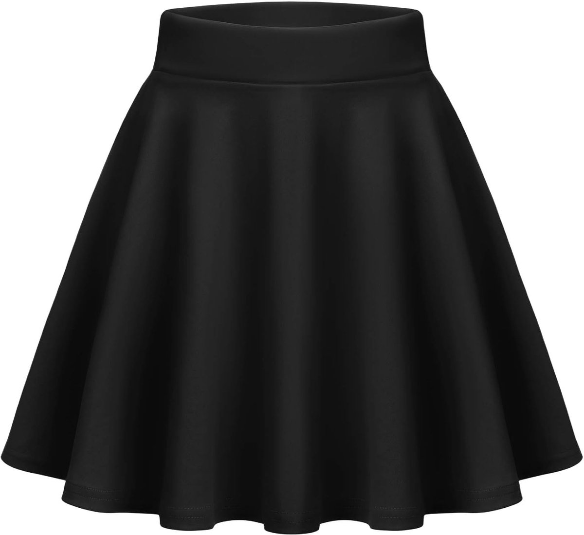 Damesrok, basic solide, mini-skaterrok, zomer, kort, klokrok, veelzijdig, rekbaar, hoge taille, A-lijn, tennisrok, dansrok