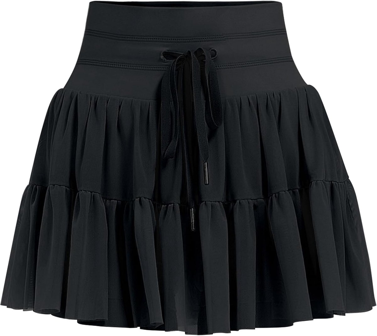 Rokken voor dames, met korte broek, zakken, hoge taille, ruches, atletische golfskorts, hardlooptraining, geplooide rokken