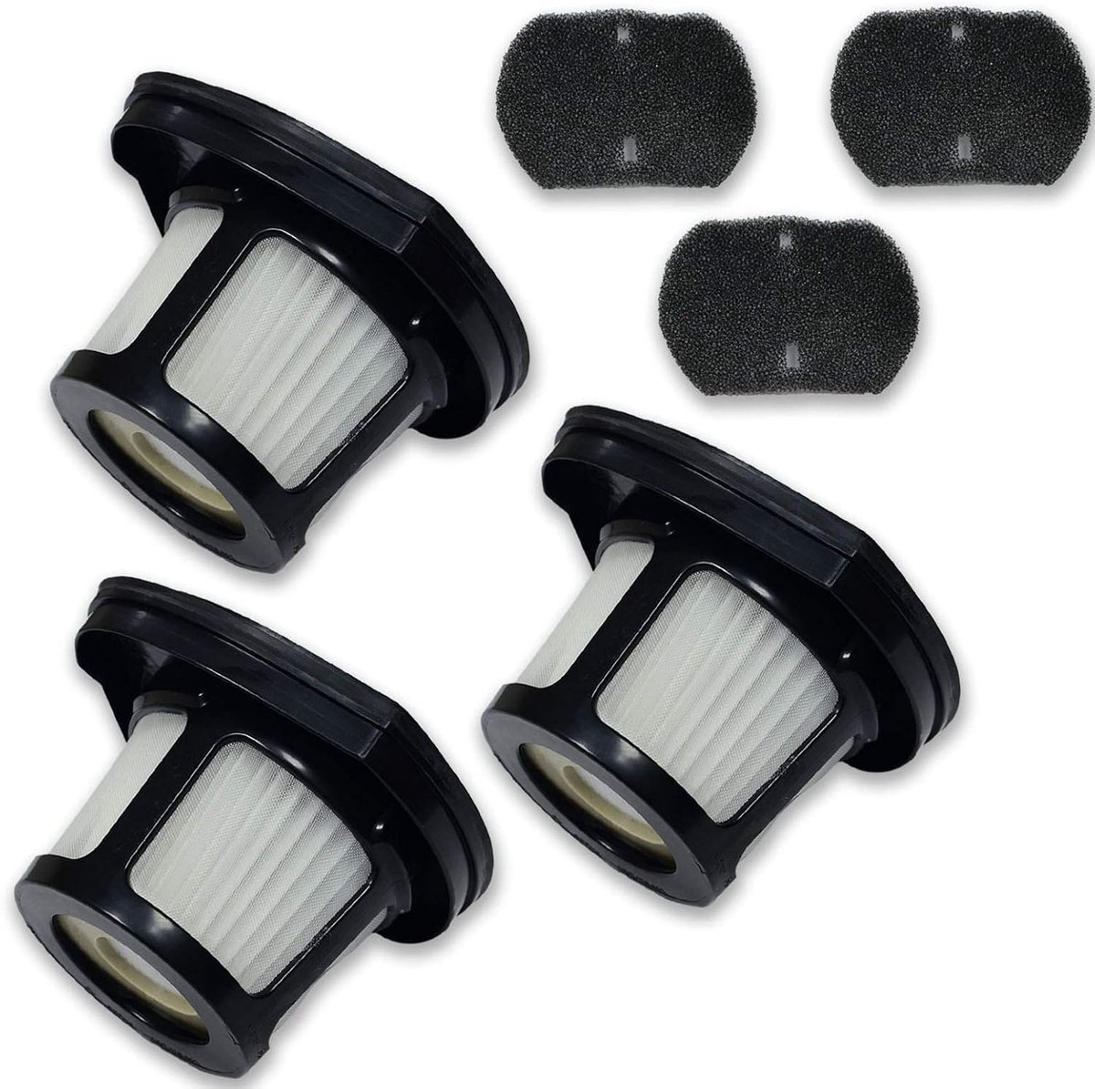 Wasbaar filter, compatibel met Bissell Pet Hair Eraser 2278N & 2284W, verpakking van 3 reservefilters voor draadloze handstofzuiger, dierenhaarverwijderaar
