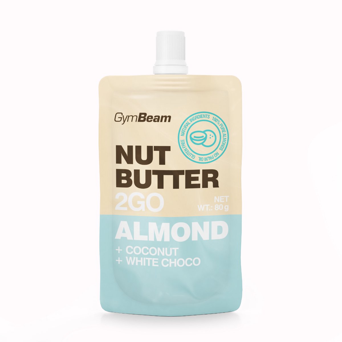 GymBeam Notenboter 2GO Amandelboter met kokos en witte chocolade