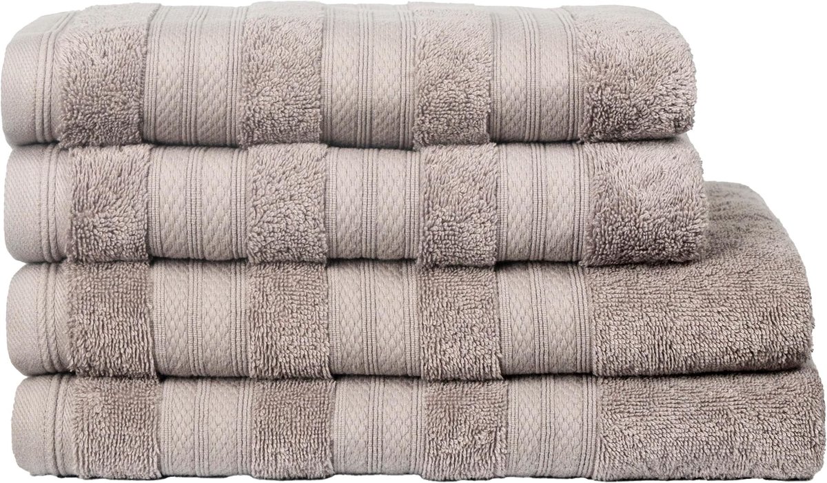 Omgoods - Set van 4 Badhanddoeken - 100% Turks Katoen, Hoogwaardige Absorptie