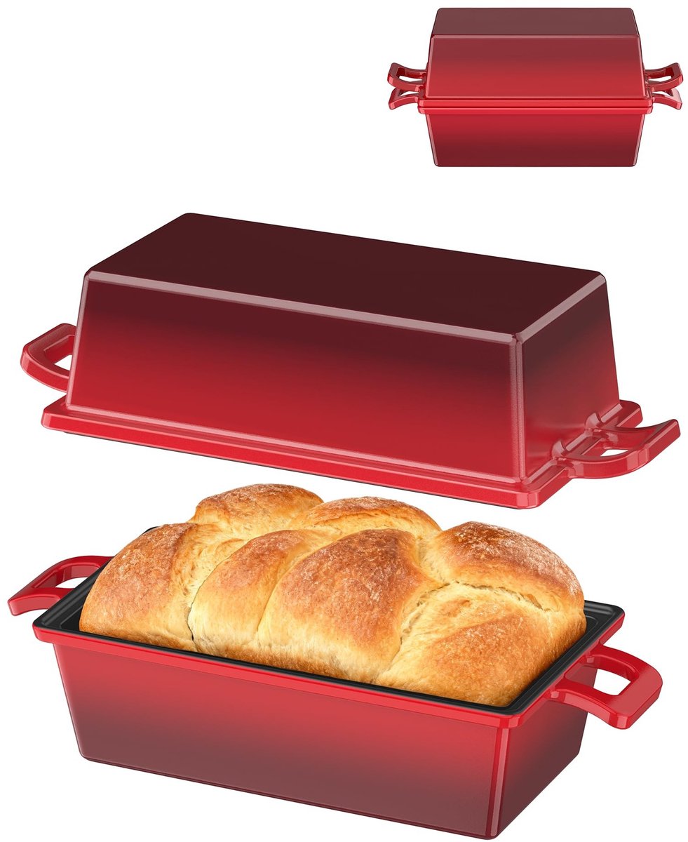 Omgoods - Broodbak met Deksel - 21 cm Gietijzeren Pot