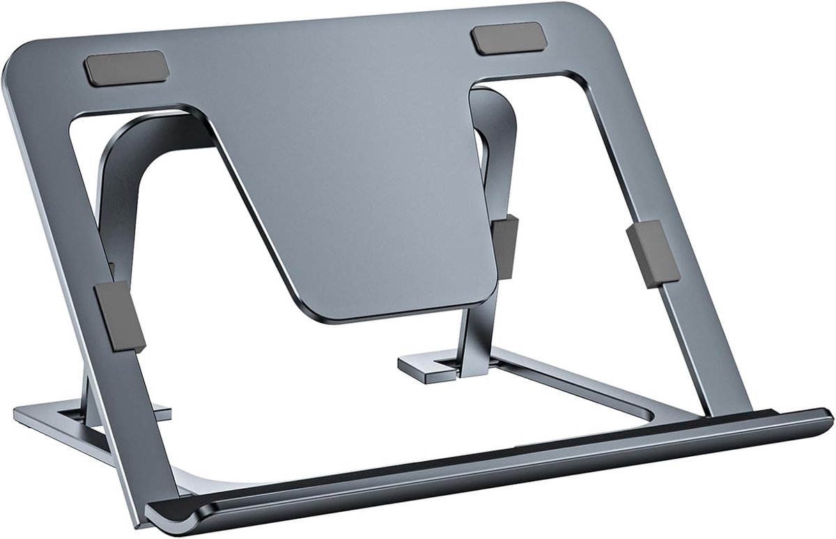 verstelbaar en opvouwbaar, Slank draagbare aluminium tablethouder voor bureau, compatibel met iPad Pro/Air/Mini, Samsung Tab, Surface Pro, Kindle Fire (7-13 inch) (grijs)