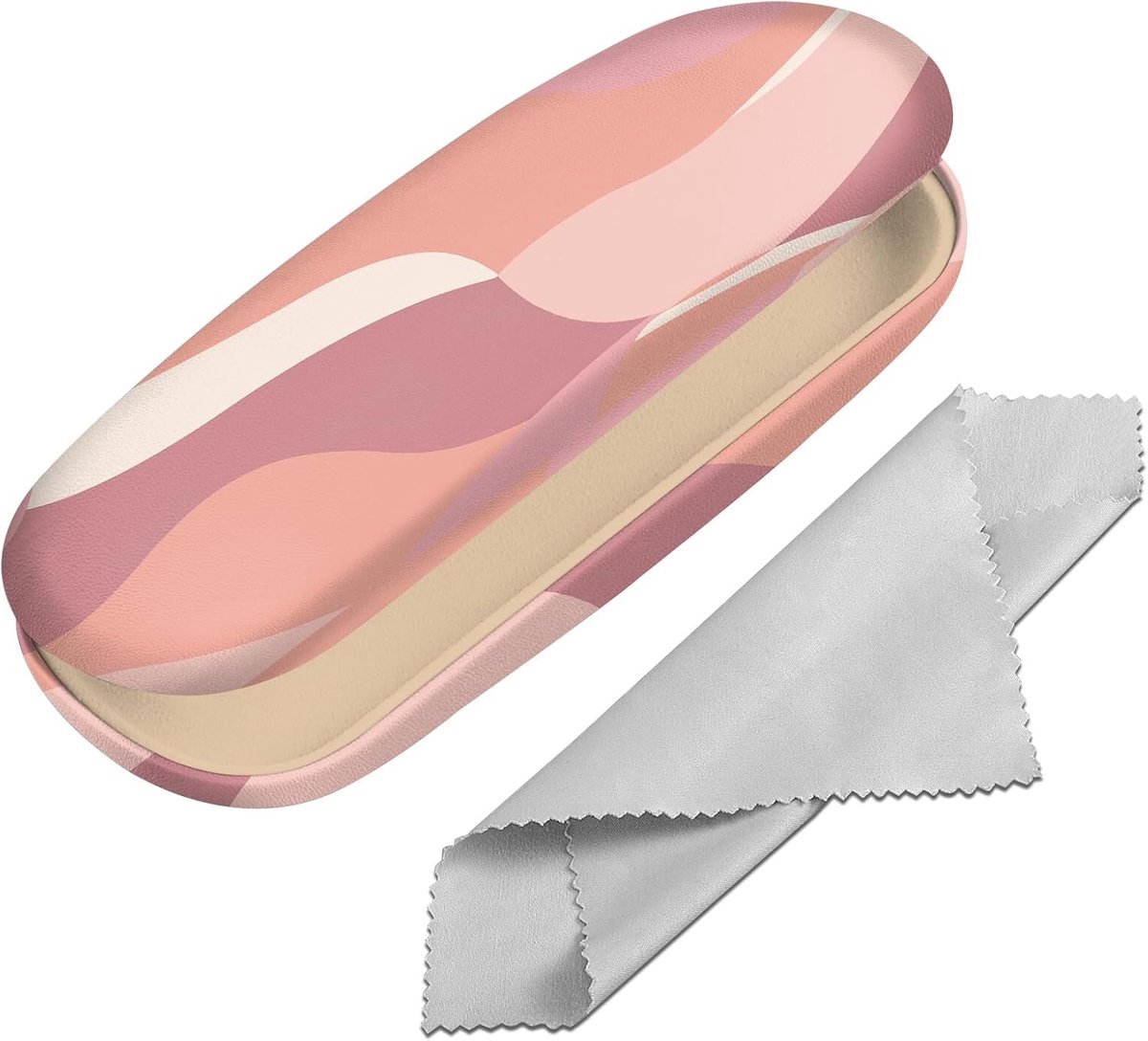 Brillenkoker Hard Shell Beschermhoes voor Bril Brillen Doos met Reinigingsdoek voor Meisjes Vrouwen Leuke Esthetische