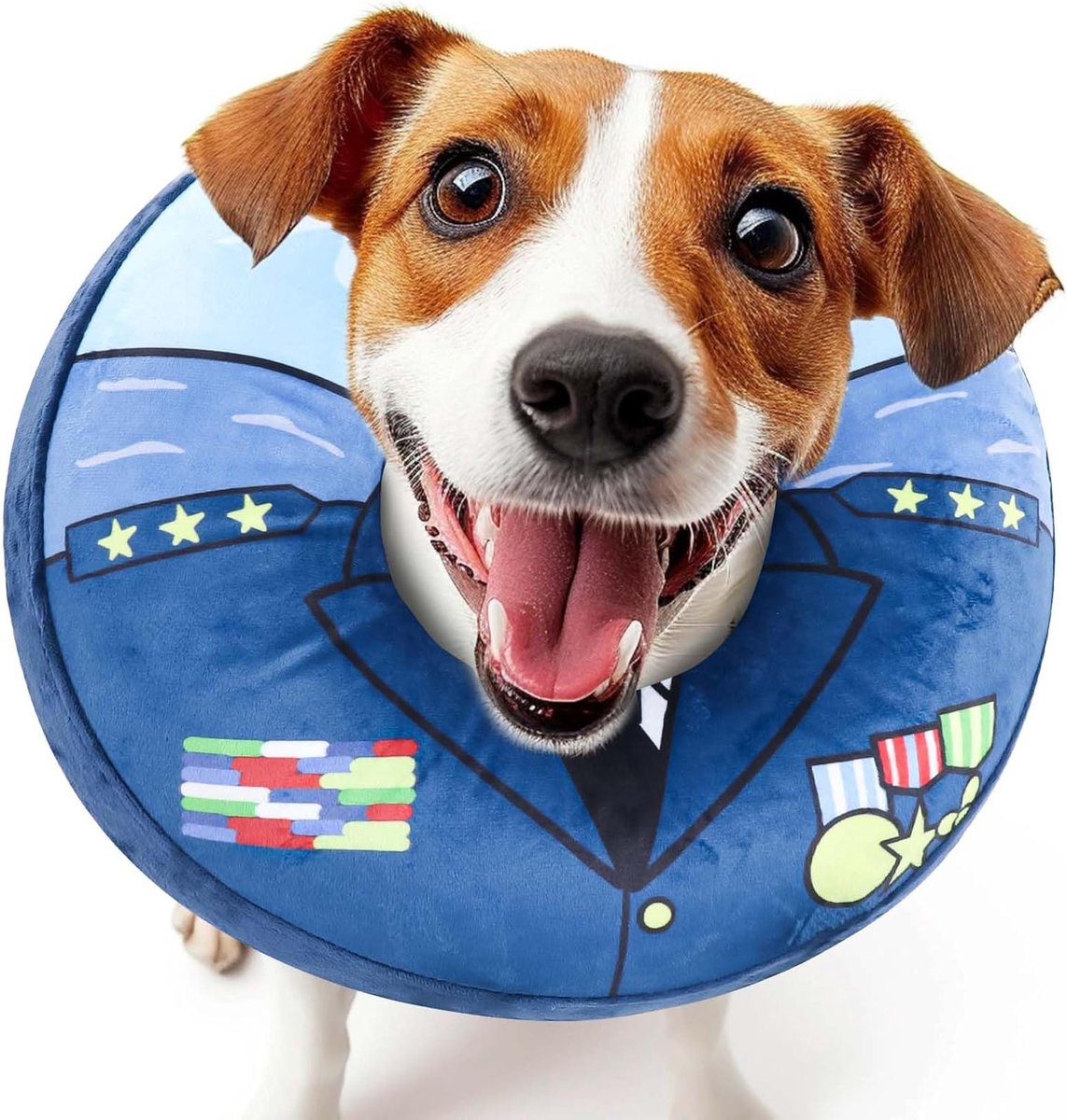 Halskraag voor honden en katten, comfortabele likbescherming voor honden, verstelbare hondenkraag voor herstel na operaties of wonden voor honden, L
