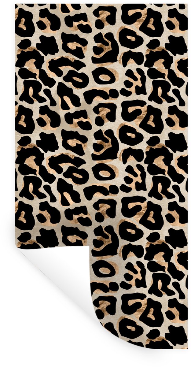 Muurstickers - Sticker Folie - Panterprint - Bruin - Luxe - 20x40 cm - Plakfolie - Muursti