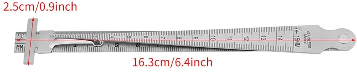 Dailygoods- Voelermaat Hoogwaardig Roestvrij Staal - Diepte Meter - Taper Gage - Gat Inspectie Tool - Lichtgewicht - Duurzaam - Dieptemeter