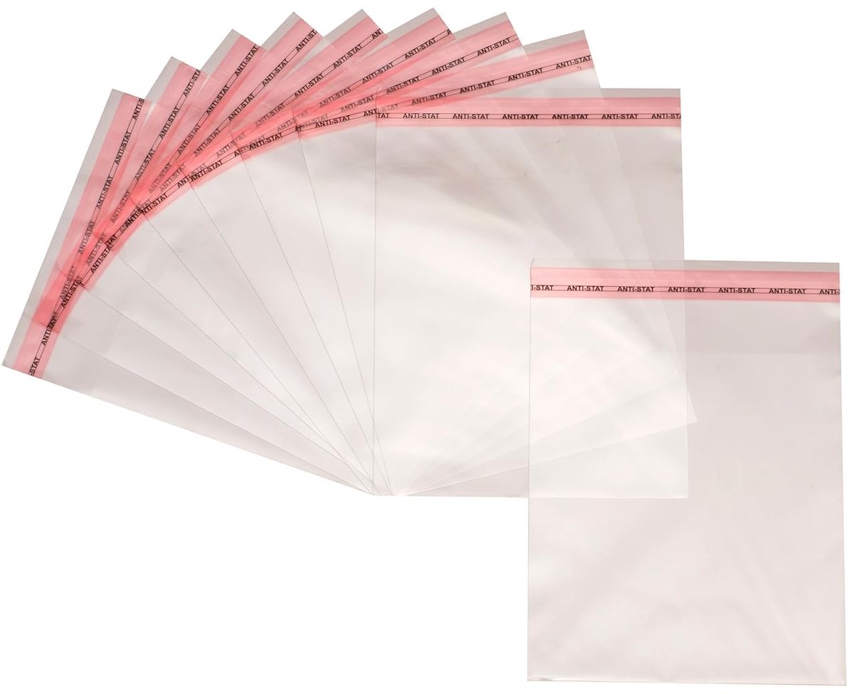 doorzichtige zakjes | Polyropyleen zakjes | Zelfklevende sluitzak | Transparant | Voedselzakken | Zoete zakjes | Puzzel Opbergzakken | Plastic Zakken voor Ambachten (25 cm x 35 cm) x 100
