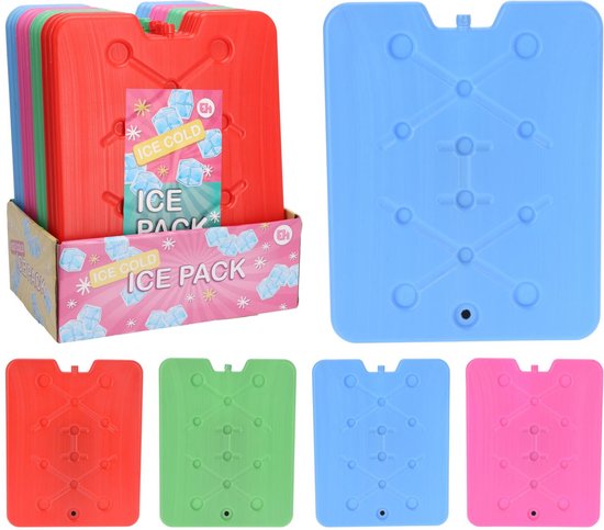 Excellent Houseware Koelelement Ice Pack - 2x - groen - plat - polyethyleen - 900 gram - 32 x 25 x 1 cm - schijf van Excellent Houseware — afbeelding 4