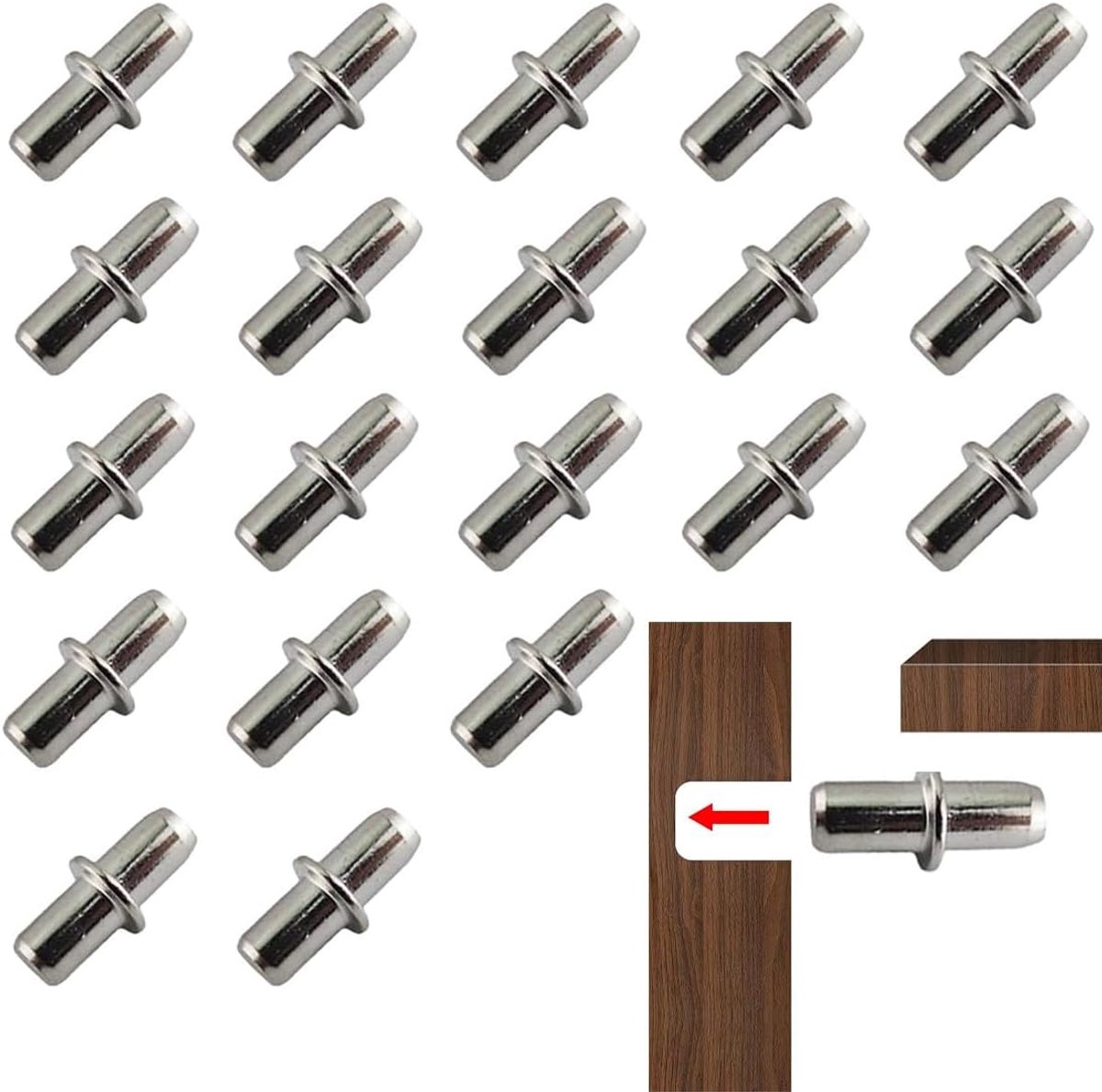 Plankdragers, plankdragers, planksteunen van vernikkeld metaal, voor meubels, kasten, boekenplanken, planken