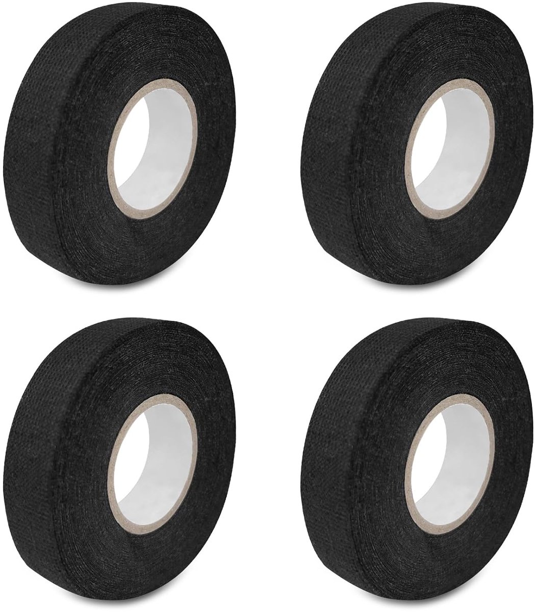 Isolatietape, zwart, weefseltape, weefseltape voor auto, autobedrading, industriële zelfklevende tape voor zicht-, auto-, motor- en kabels