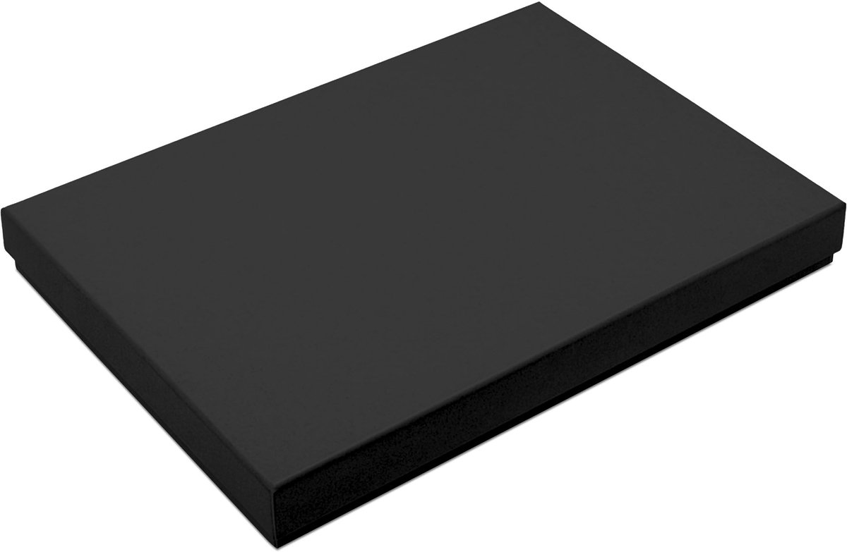 1 x hoogwaardige A4-opbergdoos, 30,2 x 21,3 x 2,1 cm, zwart, stabiel karton 650 g/m²