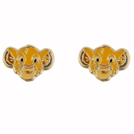 Disney's The Lion King Simba Gold Plated Stud Earrings