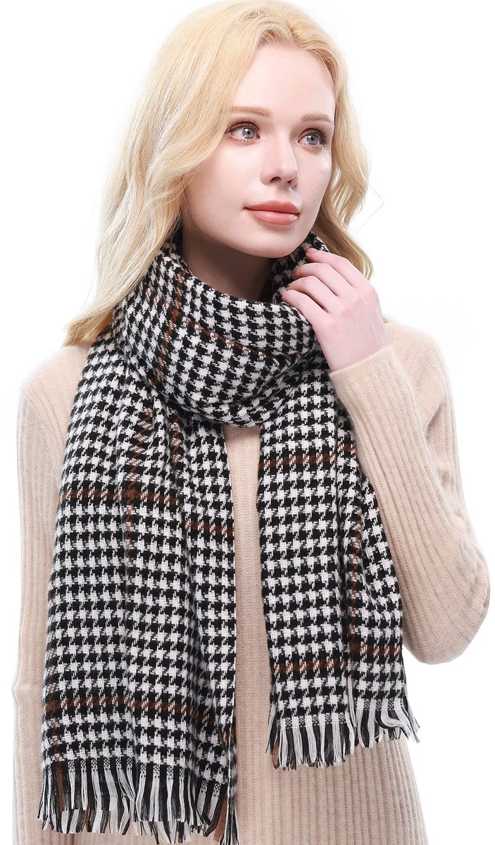 Winter Sjaal Dames – Warme Geruite Sjaal 180×70cm – Zachte Sjaal voor Vrouwen