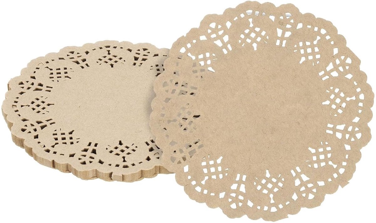 Placemats met bloemen, 11,5 cm, onderzetters van natuurlijk kraftkarton, decoratie voor buffet, wegwerp en decoratie, feesten en evenementen