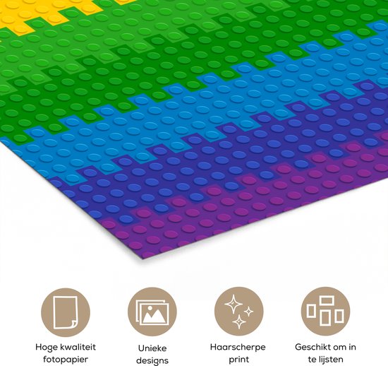 Plancher Lego aux couleurs de l'arc-en-ciel 120x160 cm XXL / Groot format!