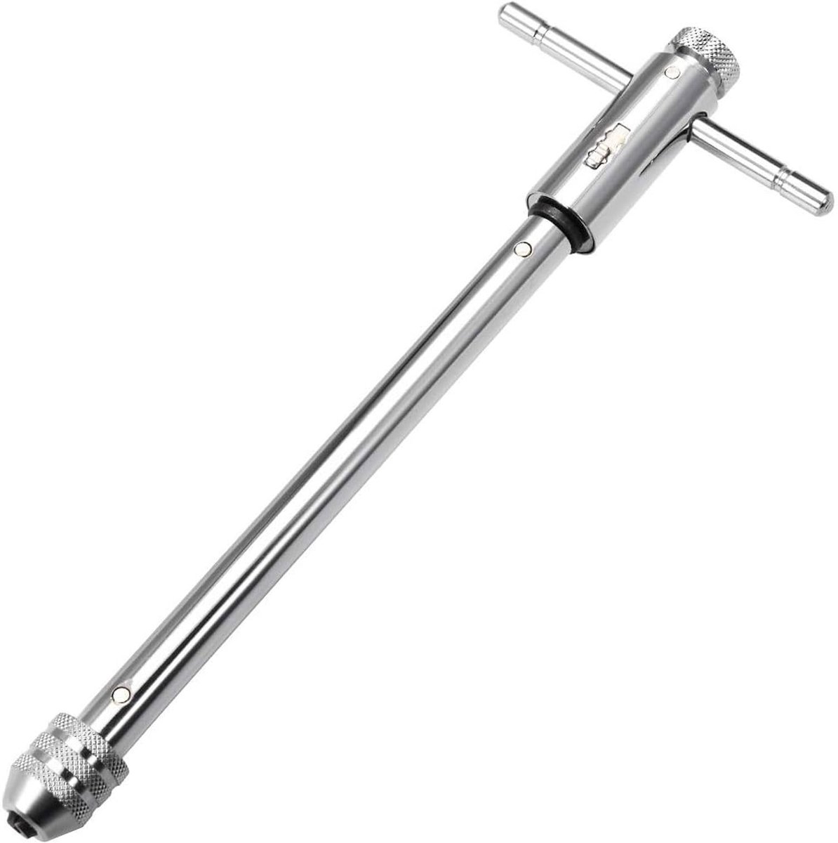 Dailygoods- Ratelkraansleutel Verstelbaar - Omkeerbare Ratelkraanhouder - Geschikt voor Metrische M3-M8 - Stalen Bekken - 250 mm Lengte - Tapgereedschap