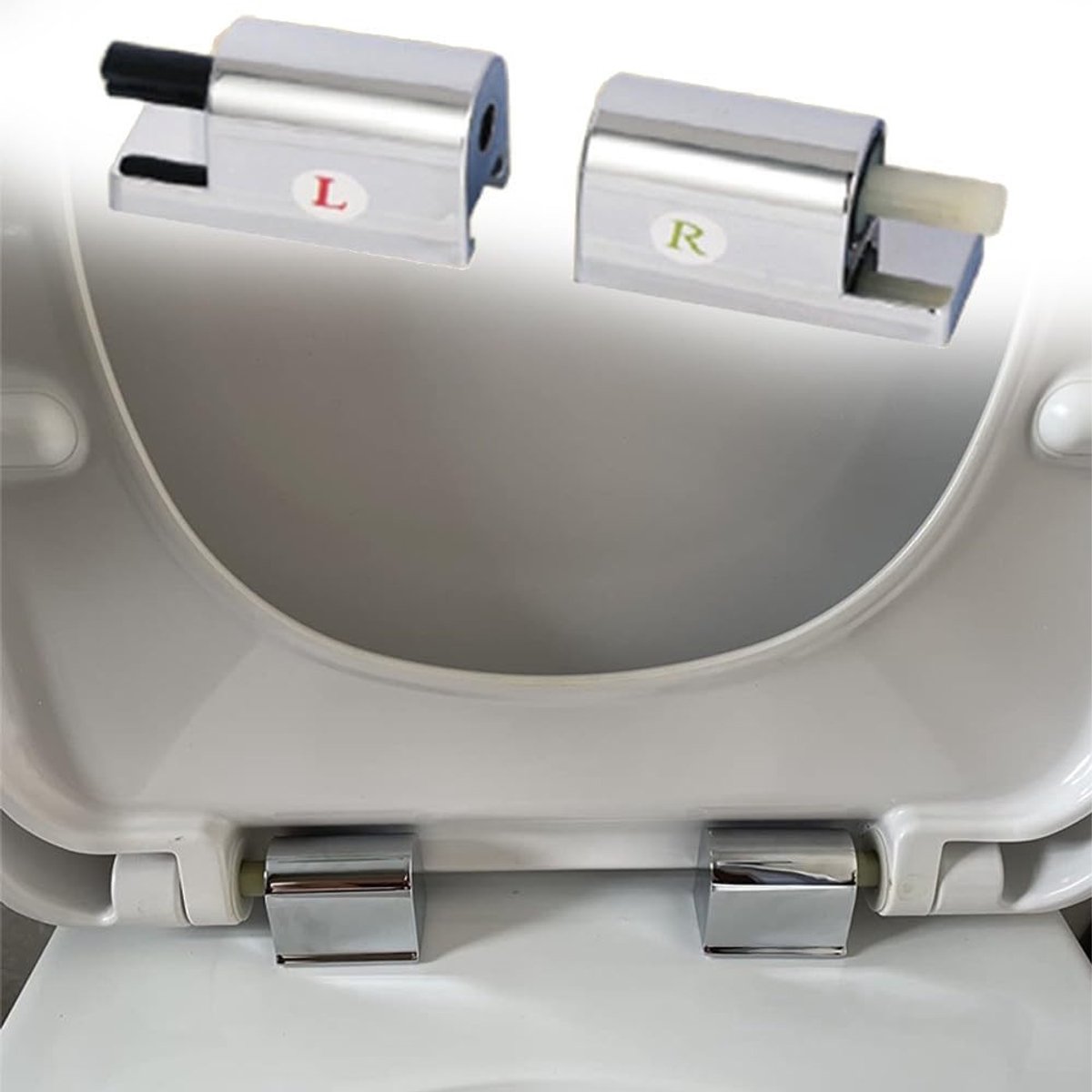 Dailygoods- Scharnieren Soft Close - Toiletzitting - Bevestigingsset - Duurzaam - ABS - Geschikt voor badkamer