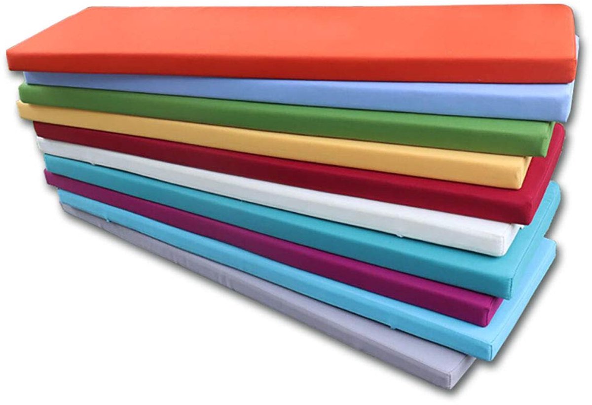 Bankkussen, rechthoek bank stoel zachte pad mat chaise swing stoel kussen voor tuin buiten voor 2 3 zitplaatsen tuin bank patio pad -blauw 1 120 × 30 × 5 cm (47 × 12 × 2in)