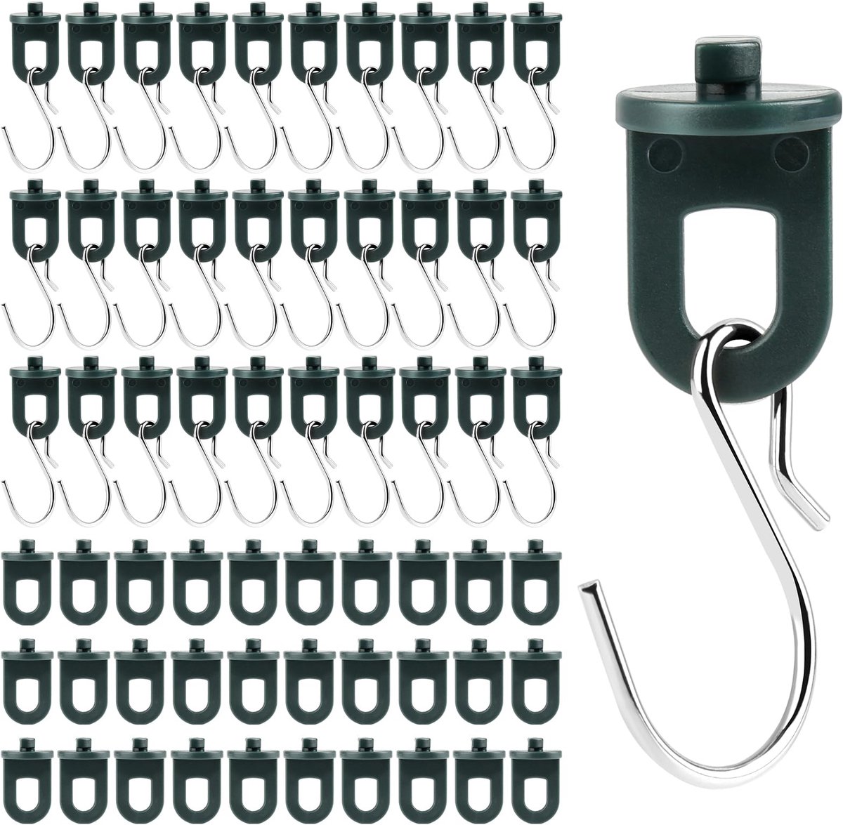 70x kweekhuisclips + 35x haken, ophangvoorzieningen voor kweekhuis, stabiele plantenhouders kweekhuis accessoires, kweekhuis clips