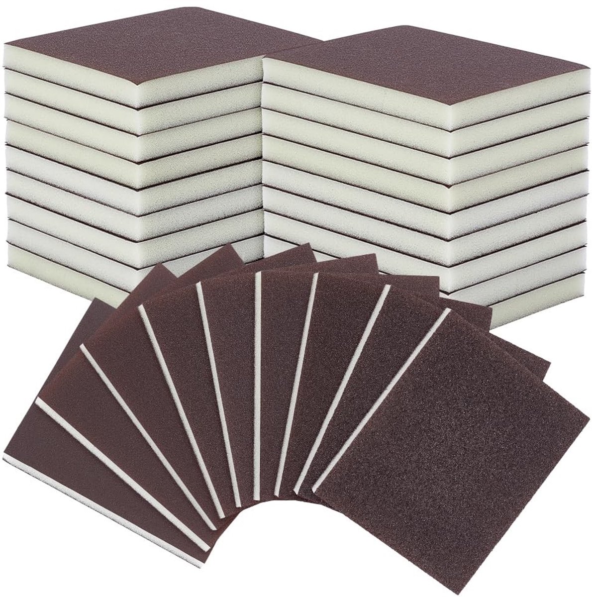 Dailygoods- Schuurspons 18 Stuks - Professioneel Donkerblauw - Schuursponsjes - Schuurblokken - Herbruikbaar - Geschikt voor Hout/Metaal/Gipsplaat - Schuurblok