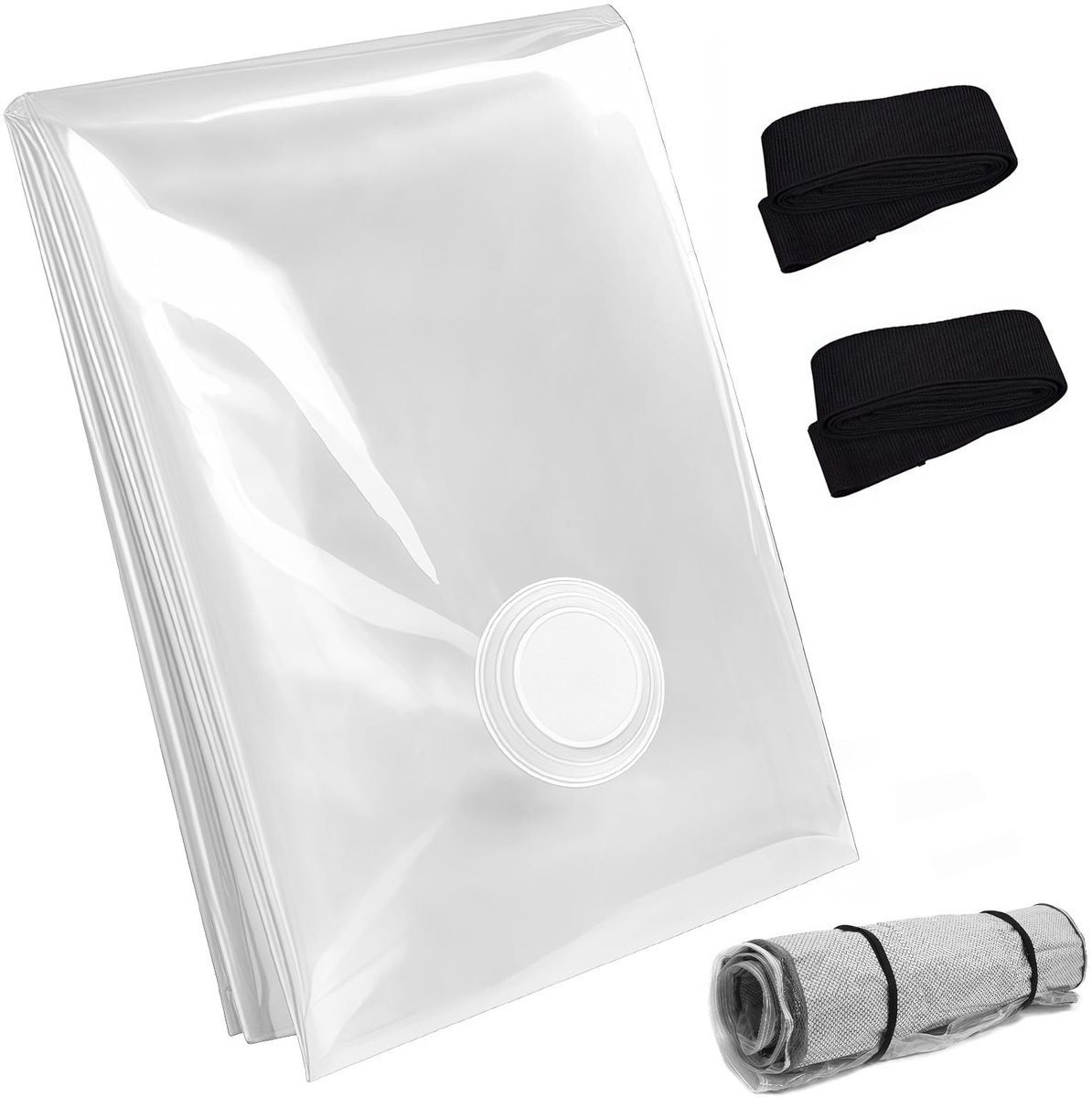 Dailygoods- Vacuümzakken Extra Groot 240 x 130 cm - Vacuümzakken Matrassen - Opbergzak voor Matrassen - Duurzaam en Scheurvast - 2 Verstelbare Riemen - Matraszak