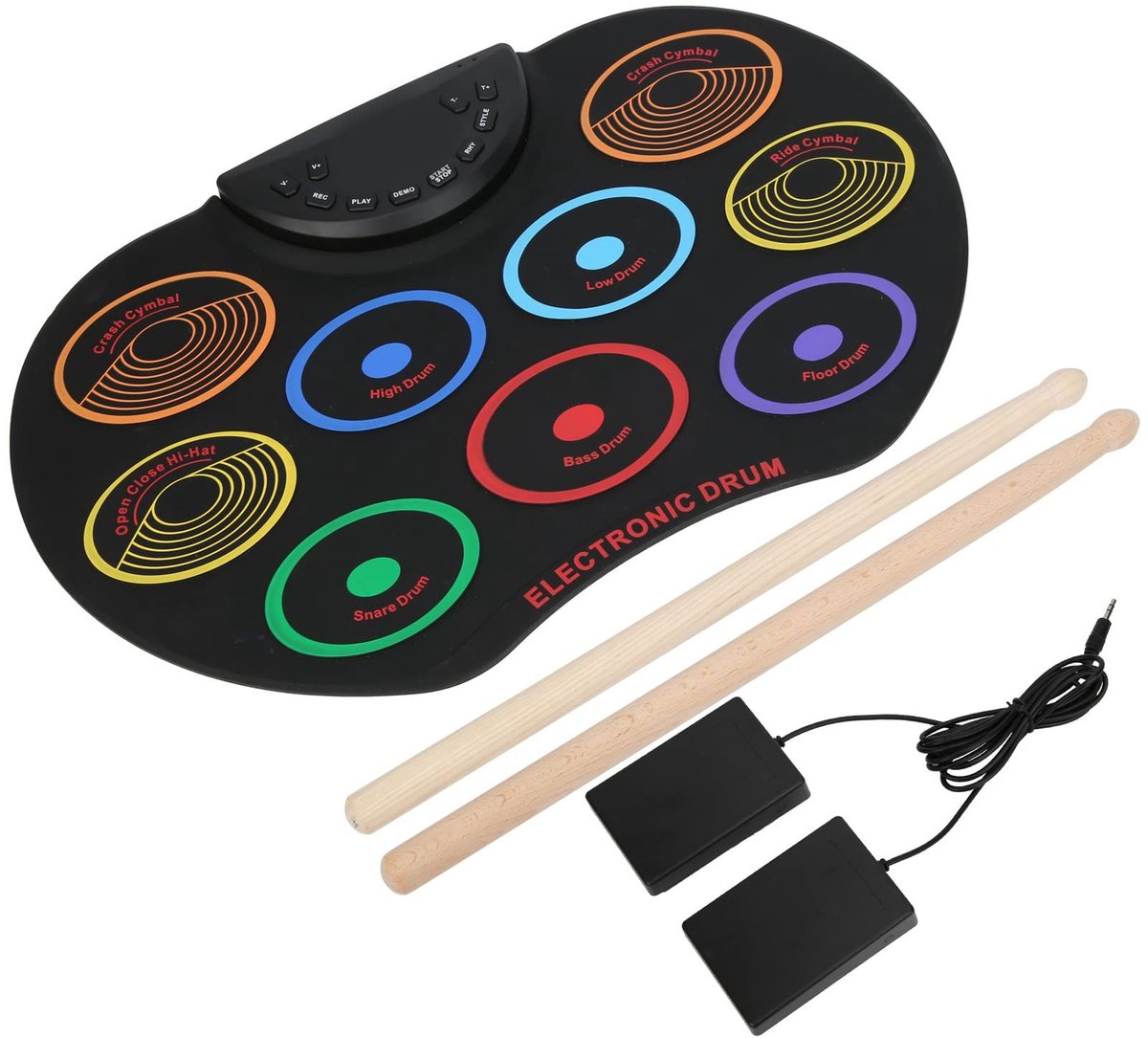 Dailygoods - Draagbaar Elektronisch Drumstel met Handgerold Drumpad