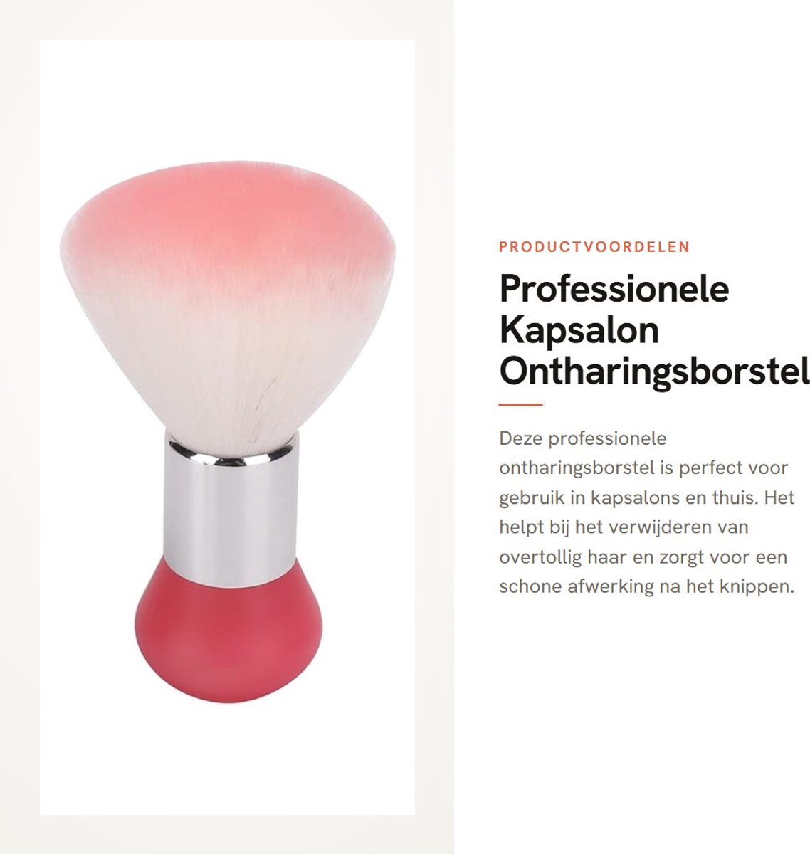 Dailygoods- Kappersmantel Professionele Kapsalon - Nekborstel - Haarborstel - Reinigingsborstel - Ontharingsborstel - Lichtgewicht Design - Kappersborstel