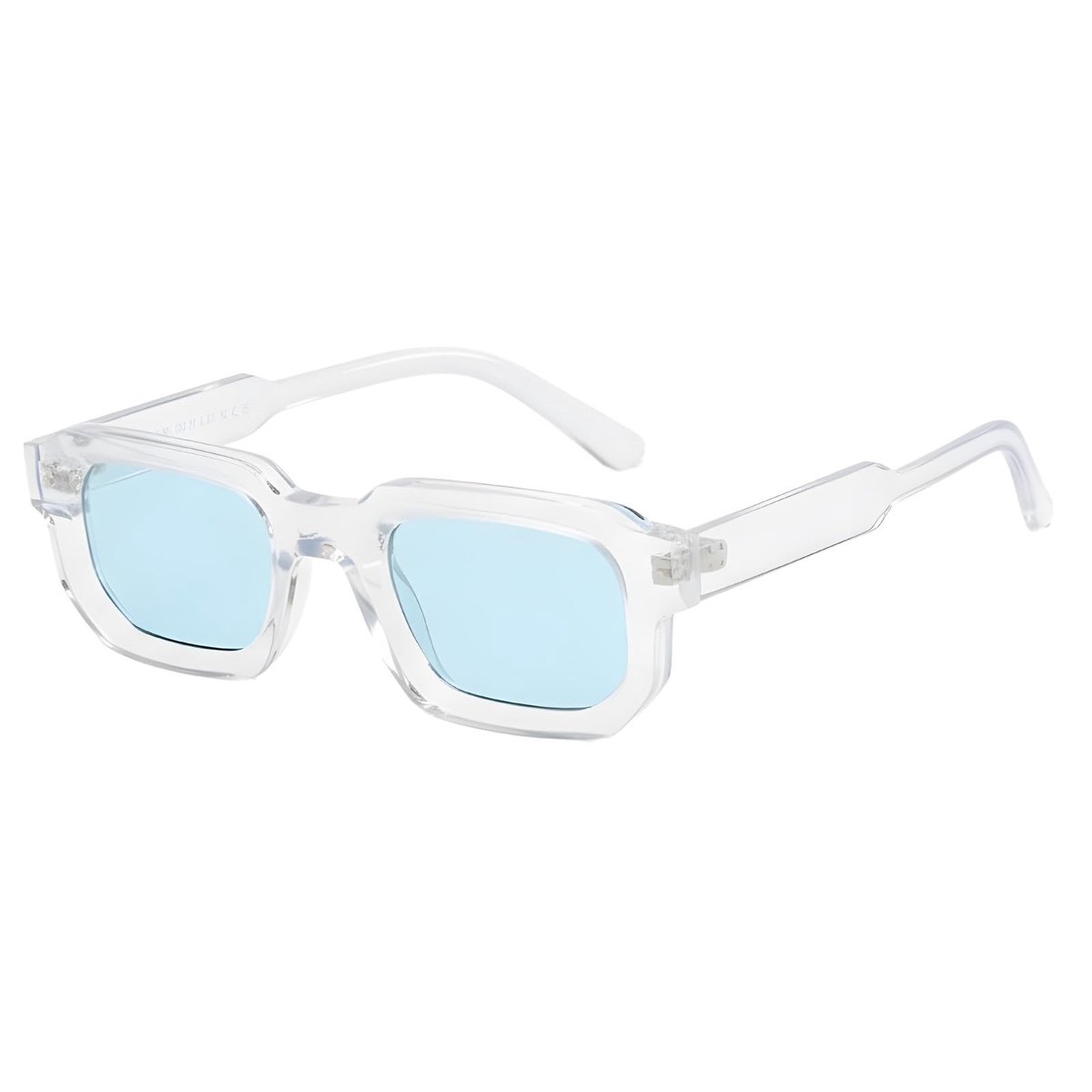 Dailygoods- Zonnebril Unisex Vintage - Rechthoekige Zonnebril - Retro Bril - Tweekleurige Glazen - UV400 Bescherming - Trendy Design - Zonnebrillen