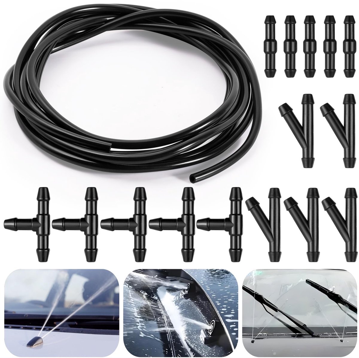Waterslang Reparatie Kit, Automotive Slang, met 15-delige Slangsluiting voor Universele Afvegen Waterslang Spray Waterslang
