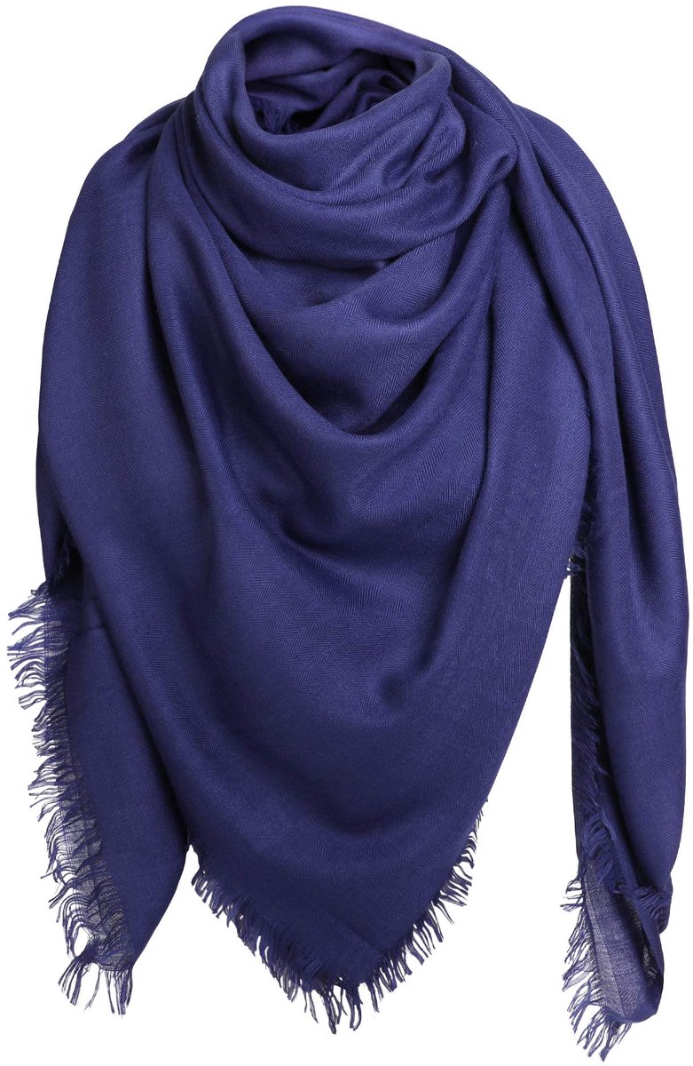 Dames Sjaal Grote Maat 140 * 140 cm Avondstola's Vierkante Deken Effen Kleur Wrap Sjaal Chic Stola Uitlaat Warm Effen Kleur voor Dagelijkse Bruiloft Avond Met Omzoomde Randen, Donkerblauw, 140