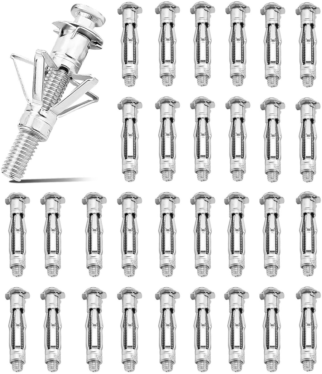 M6 x 52 mm, bevestiging voor lichte voorwerpen, koolstofstalen spreidpluggen, gipsplaatpluggen voor holle wanden, holle gipsplaat (M6 x 52 mm)
