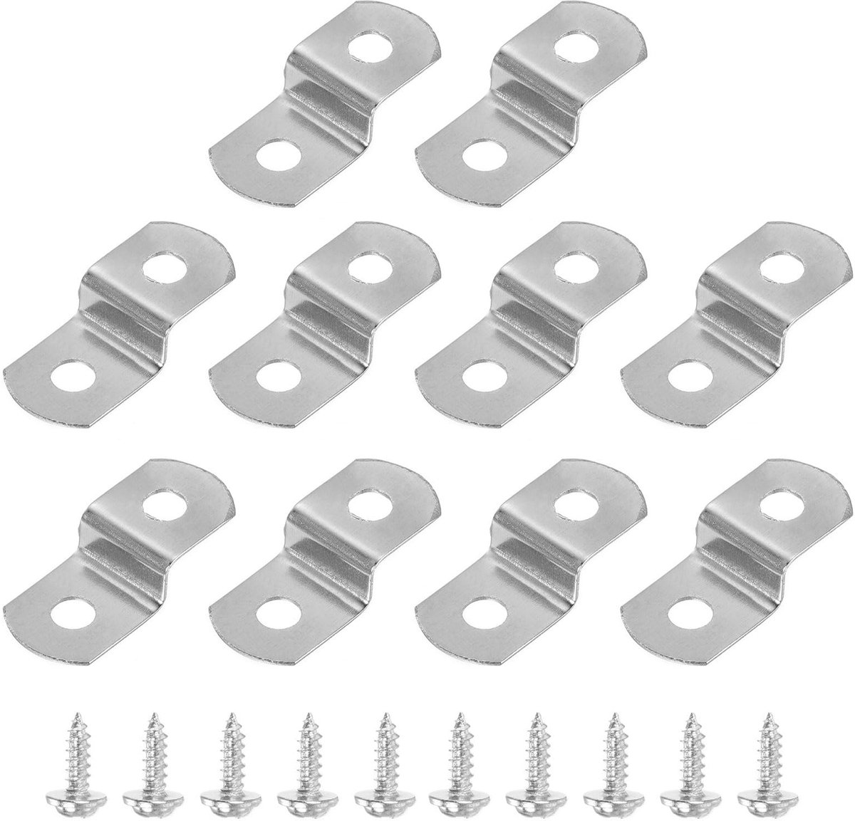 Plank Z-vorm hoek beugel plaat rechthoek beugel x 10 stuks wandgemonteerde zwevende houder haken houders, [30 mm x 13 mm]