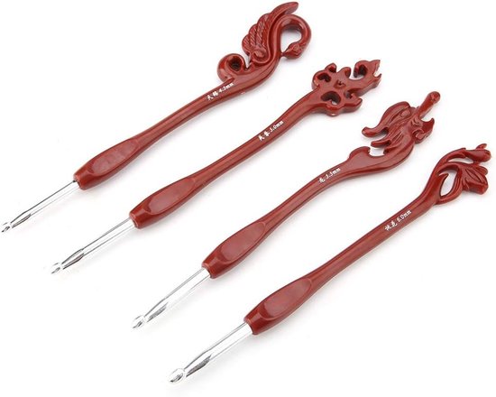Set van 8 Haaknaalden met Retro Vogelontwerp - Ergonomische Breinaalden voor Sweaters en Mutsen, Perfect voor Haken en Breien — afbeelding 4