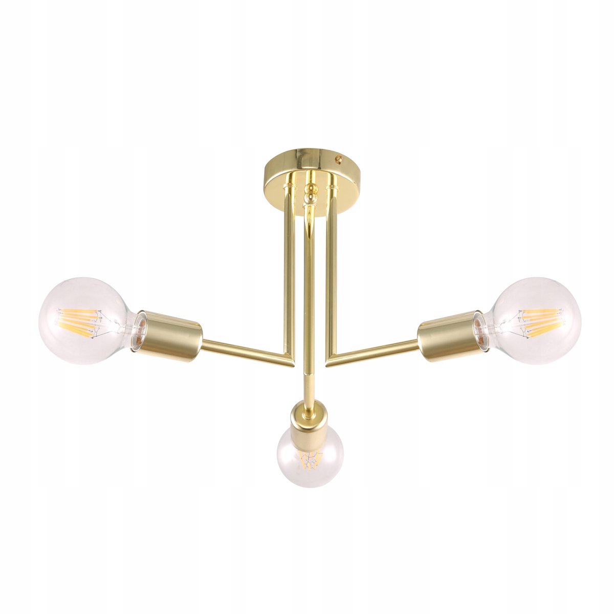 Merkloze Industriële Plafondlamp Goud 3 lichts Ø49 cm