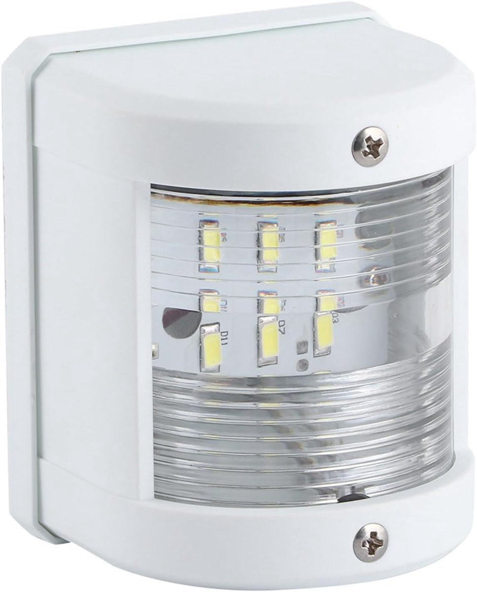 Banapoy Zeevaarlicht, 135° witte ster led-navigatielicht, IP66 waterdichte signaalmastlamp, jachtlamp, voor jachten, vissersboten, cruises, 12 m